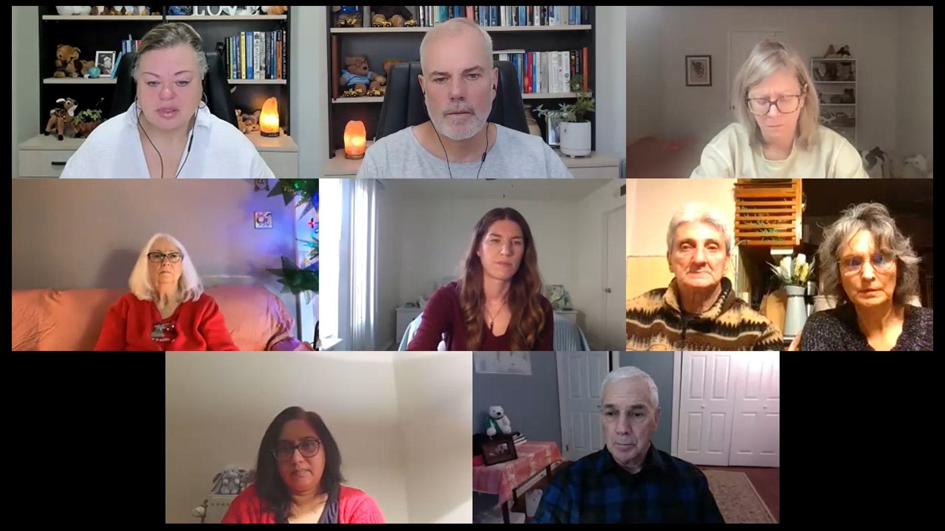 Still image of the live zoom call during a Jenuine Healing group SFT tapping event focused on universal empowerment